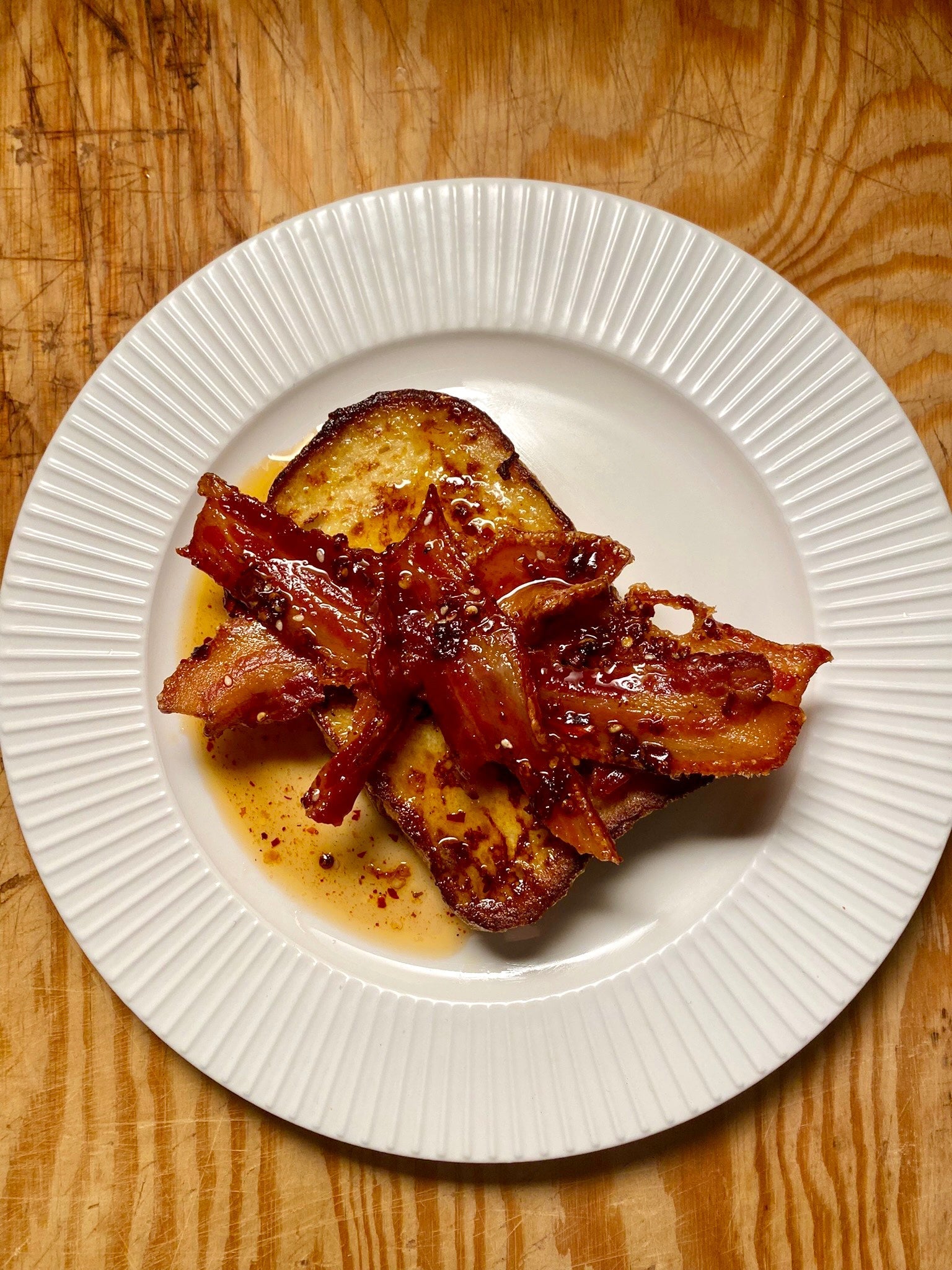 French Toast with Umami Maple Bacon