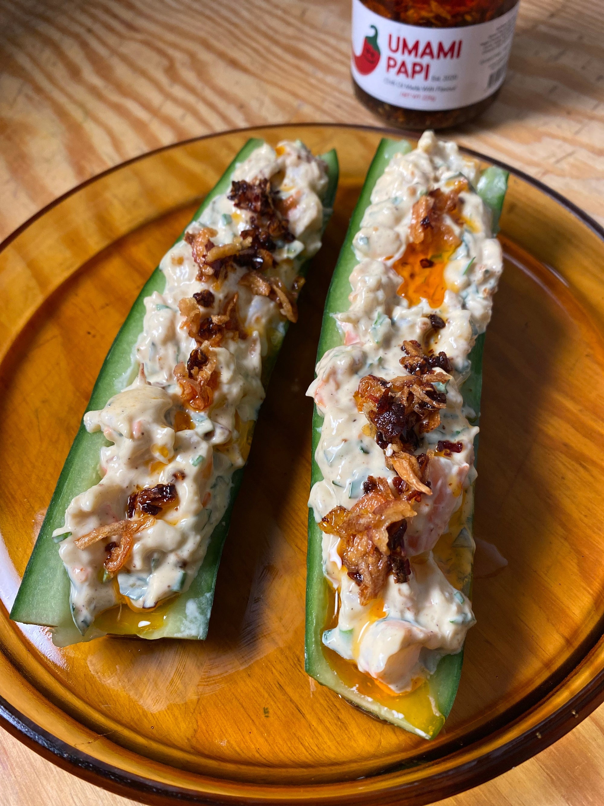 Umami & Prawn Cucumber Boats