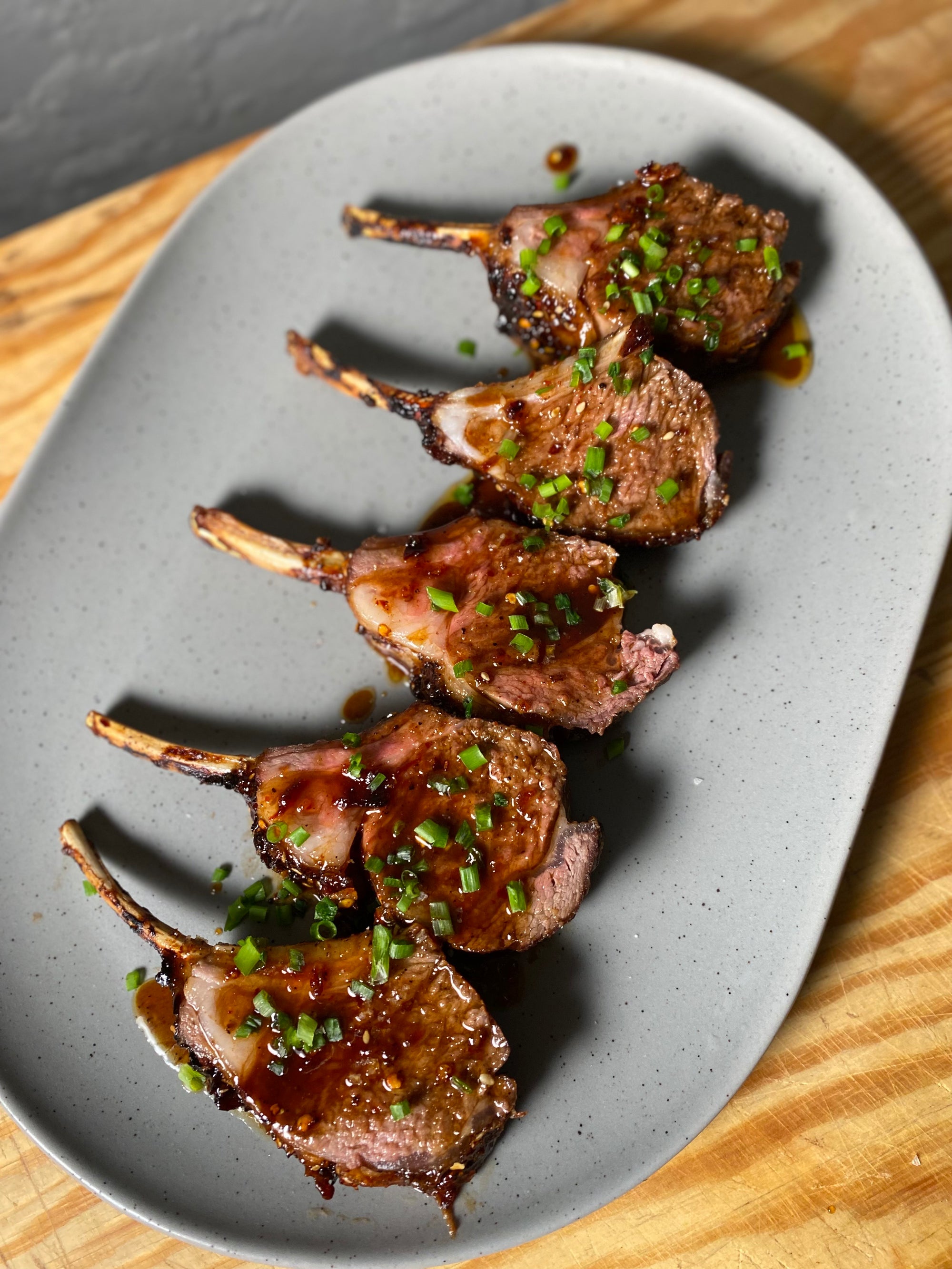 Lamb Cutlets with Umami Honey Glaze