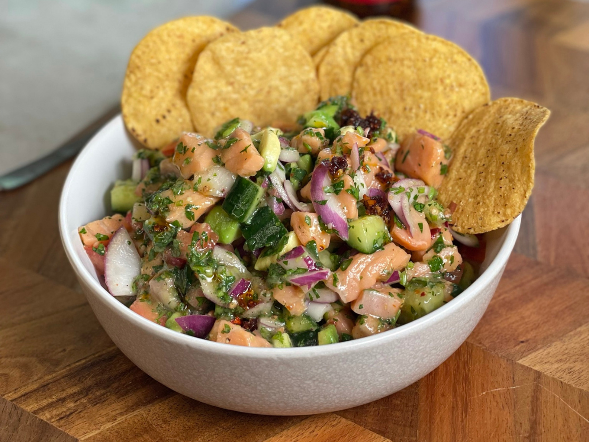 Salmon Ceviche with UmamiPapi