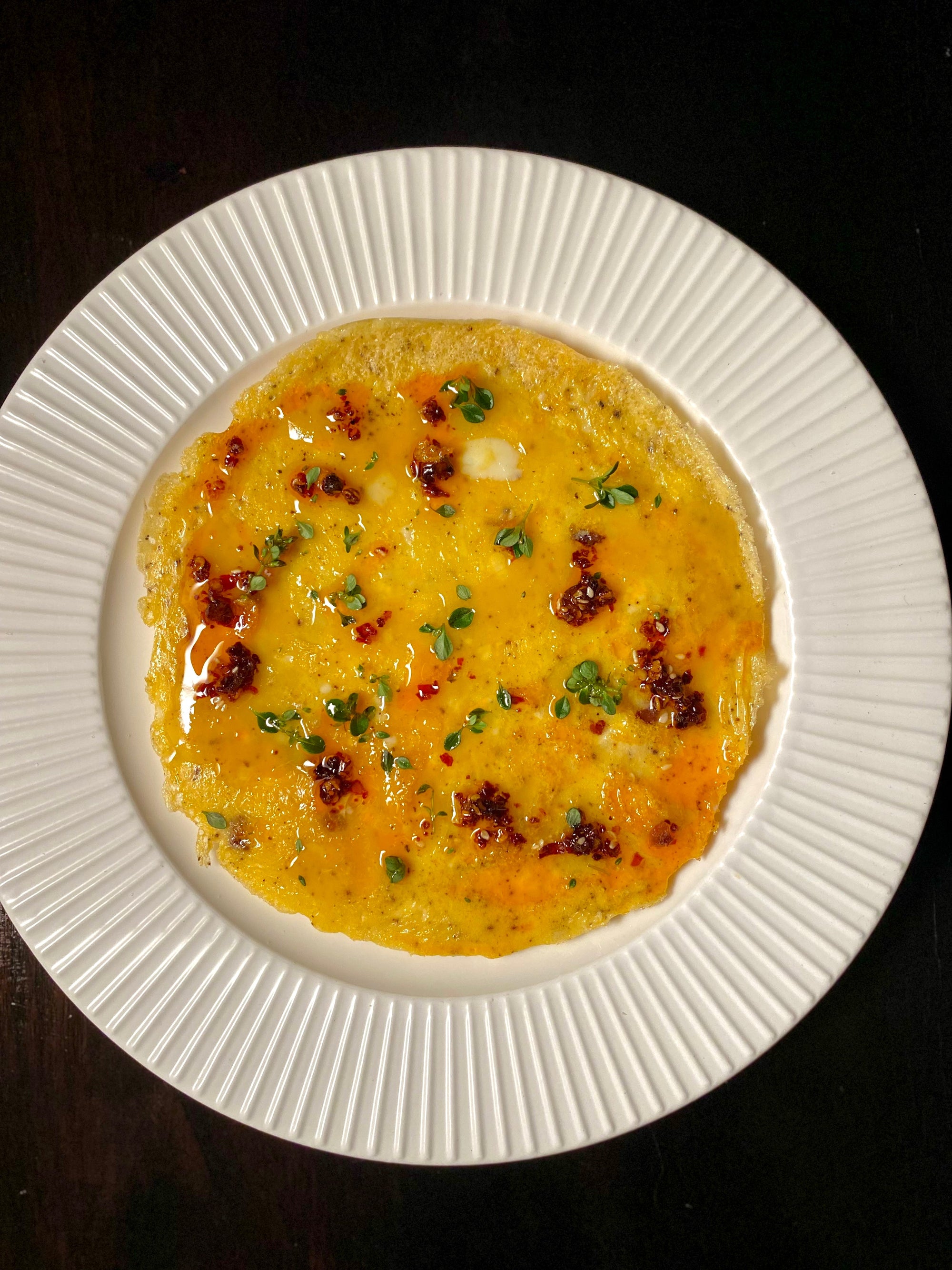 Baked Egg with Umami, Thyme & Honey