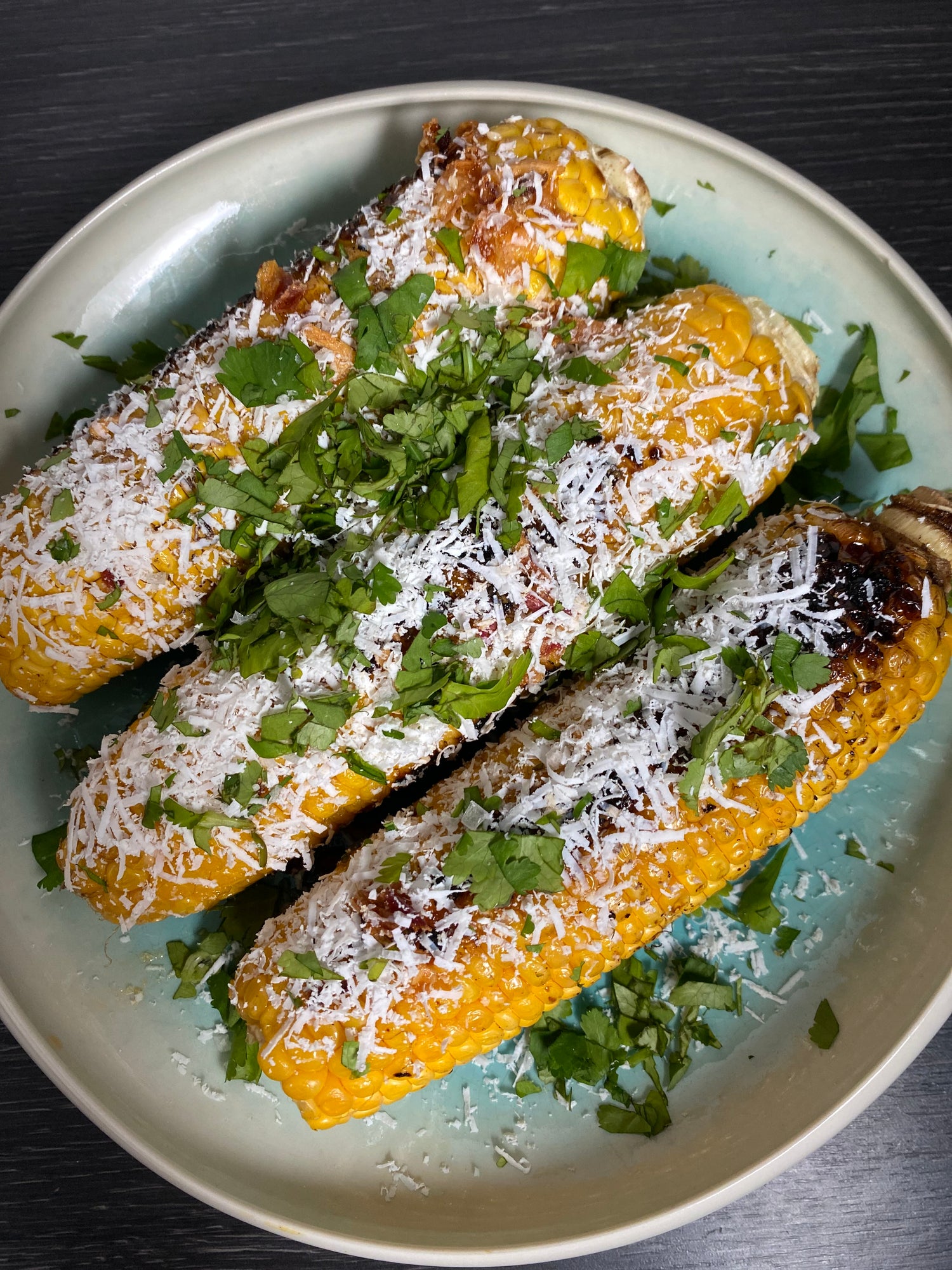 Charred Corn with Ricotta Salata & Umami