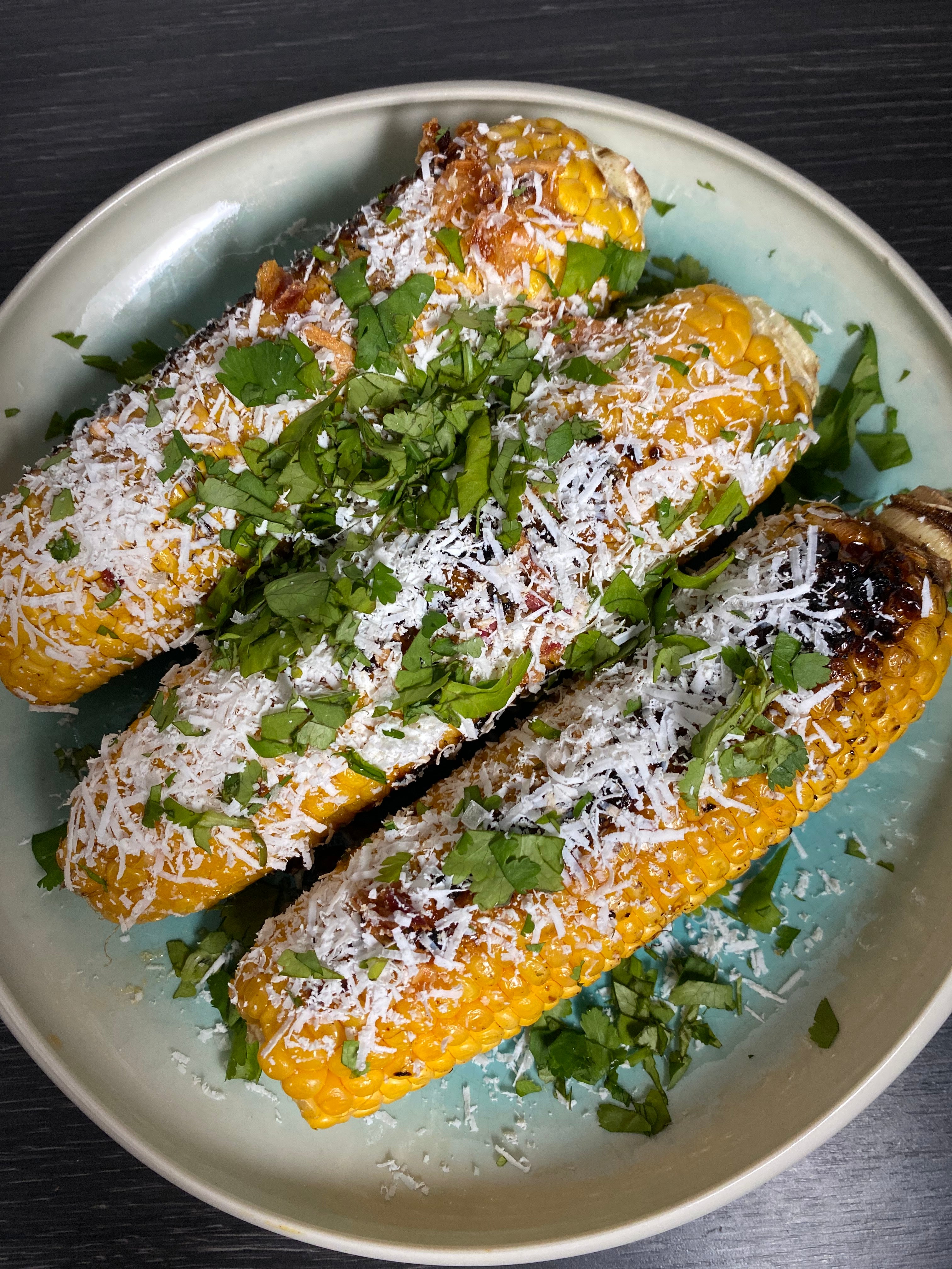 Charred Corn with Ricotta Salata & Umami