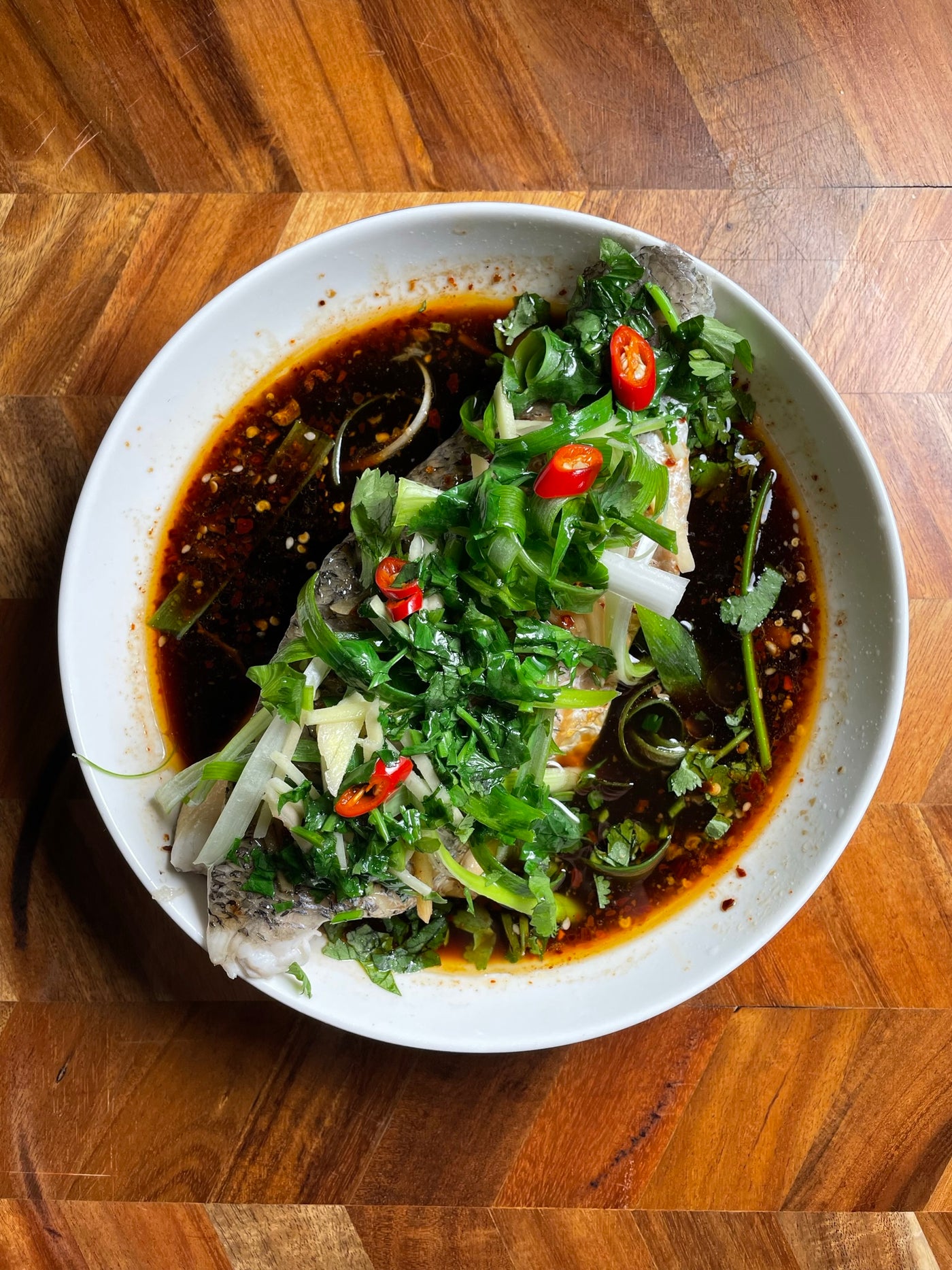 Steamed Barramundi with UmamiPapi Chilli Oil