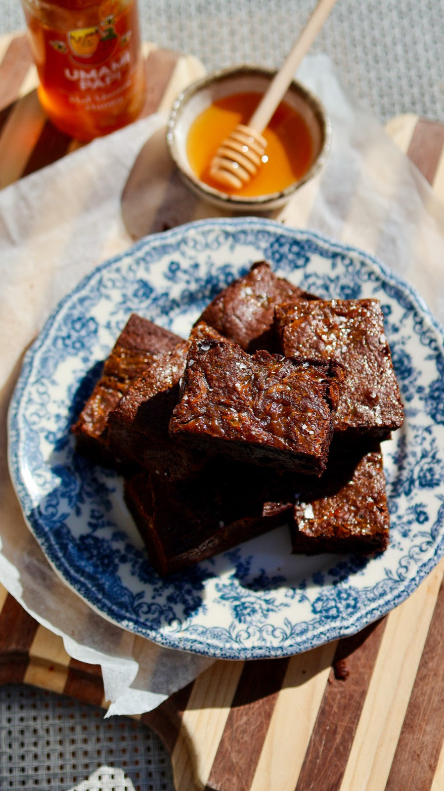 Hot Honey Salted Caramel Brownies