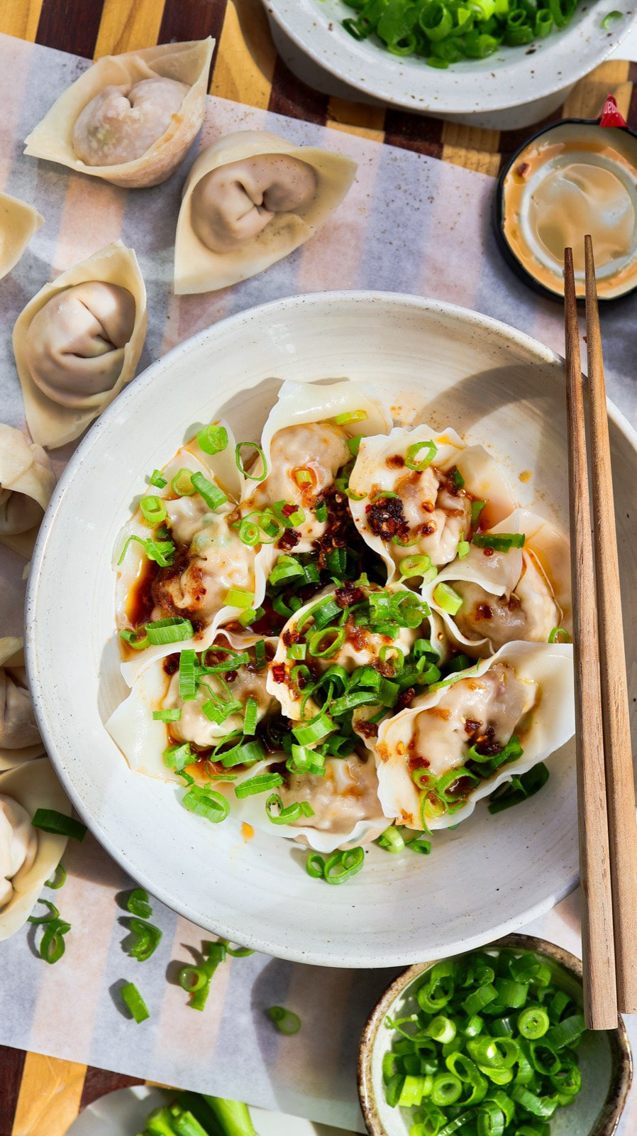 Easy Pork and Ginger Wontons