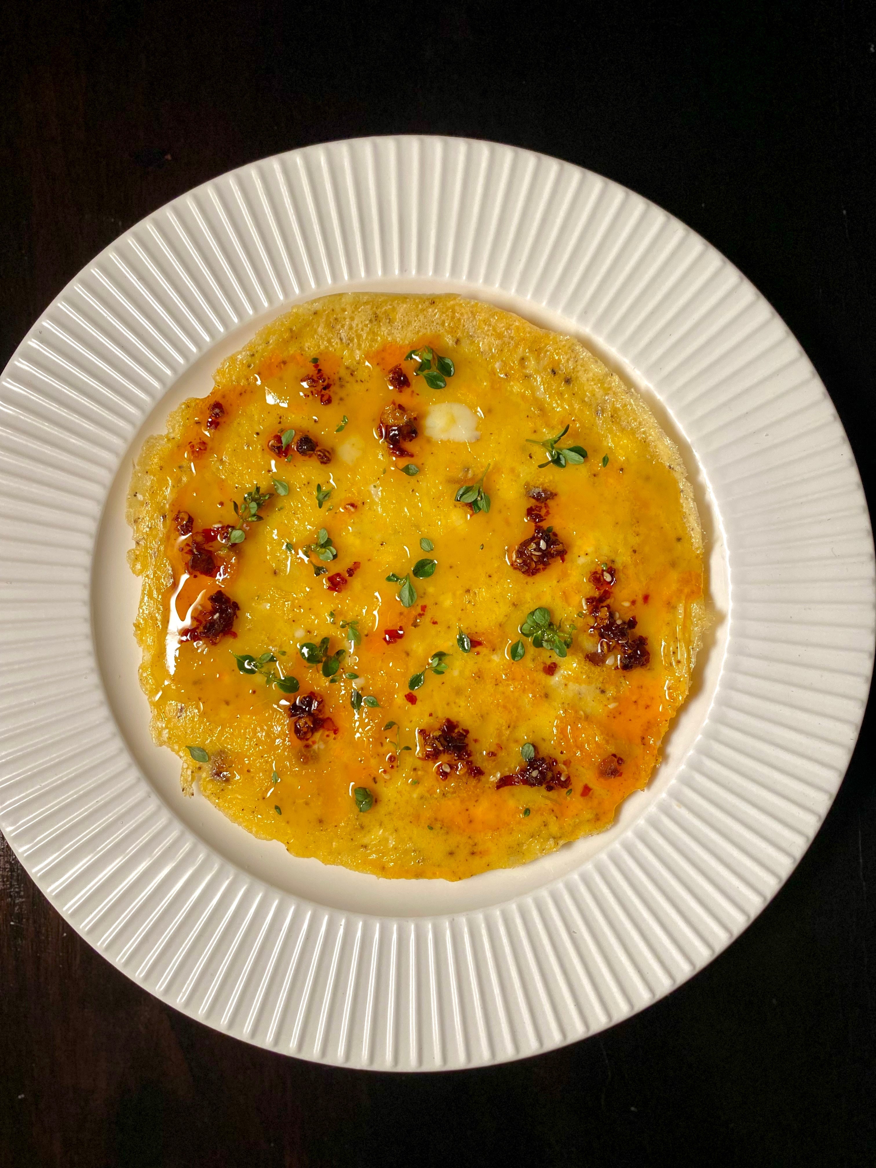Baked Egg with Umami, Thyme & Honey