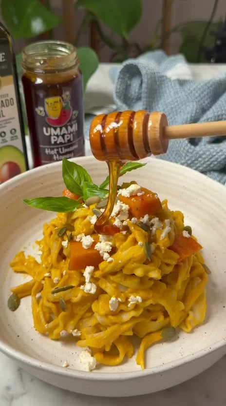 Roasted Pumpkin Pasta with Hot Honey
