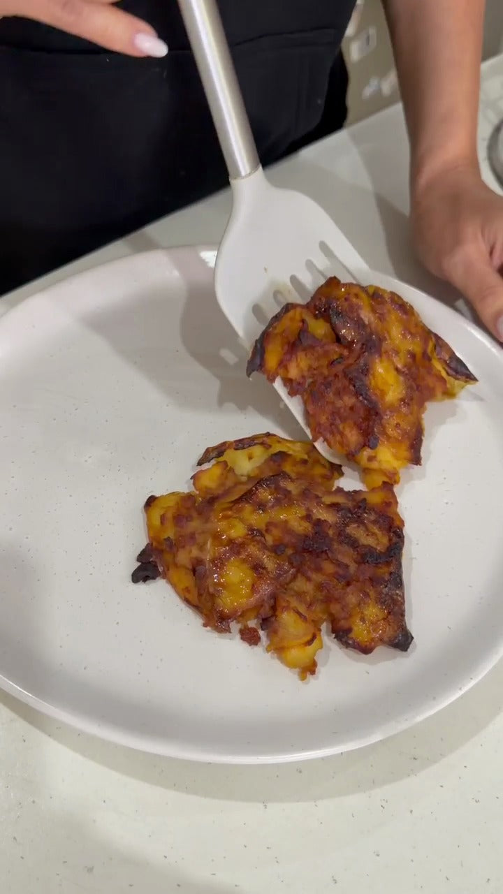 Smashed Potatoes with Hot Honey
