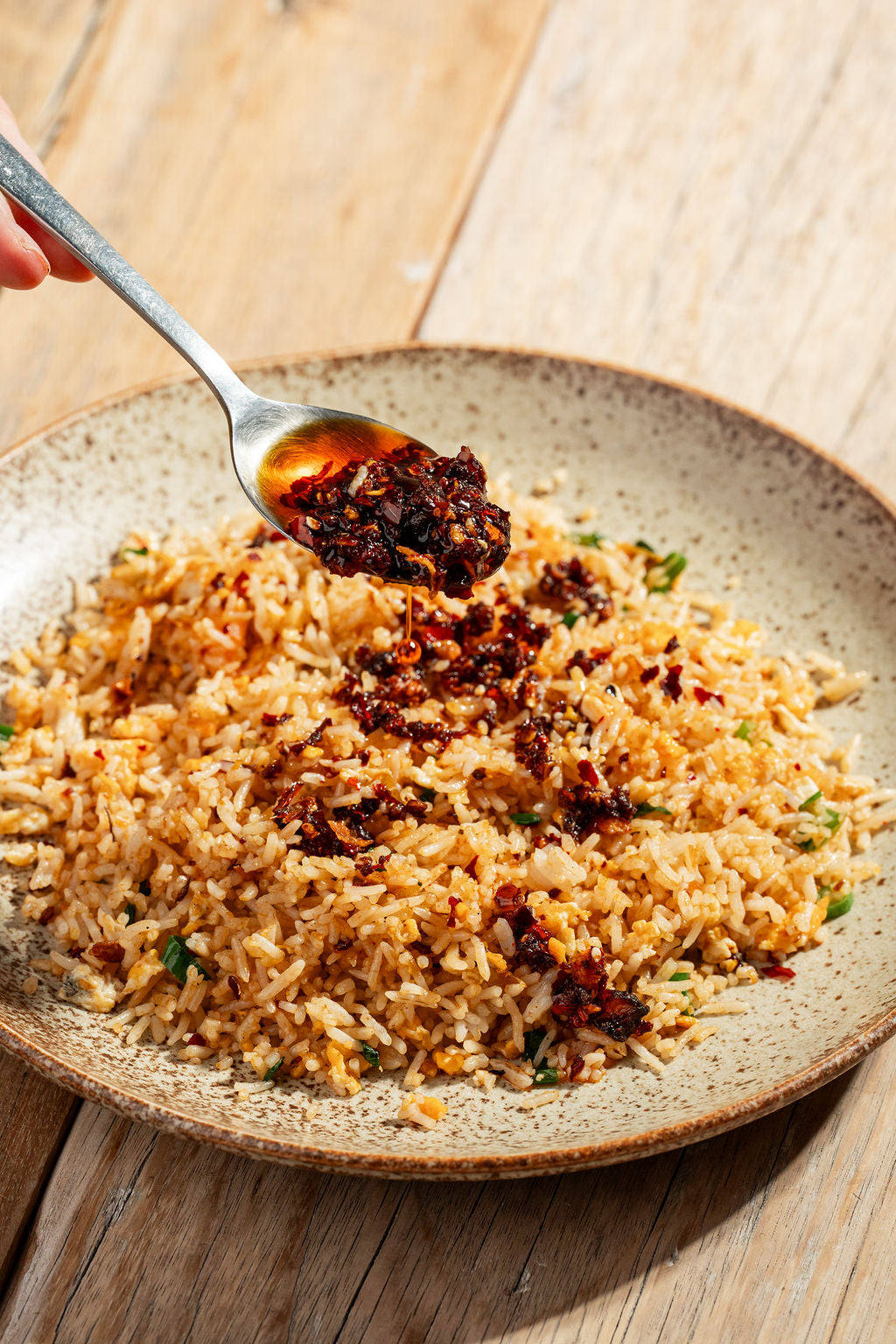 Rice and Crunchy Chilli Oil 